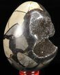 Septarian Dragon Egg Geode - Black Crystals #57474-1